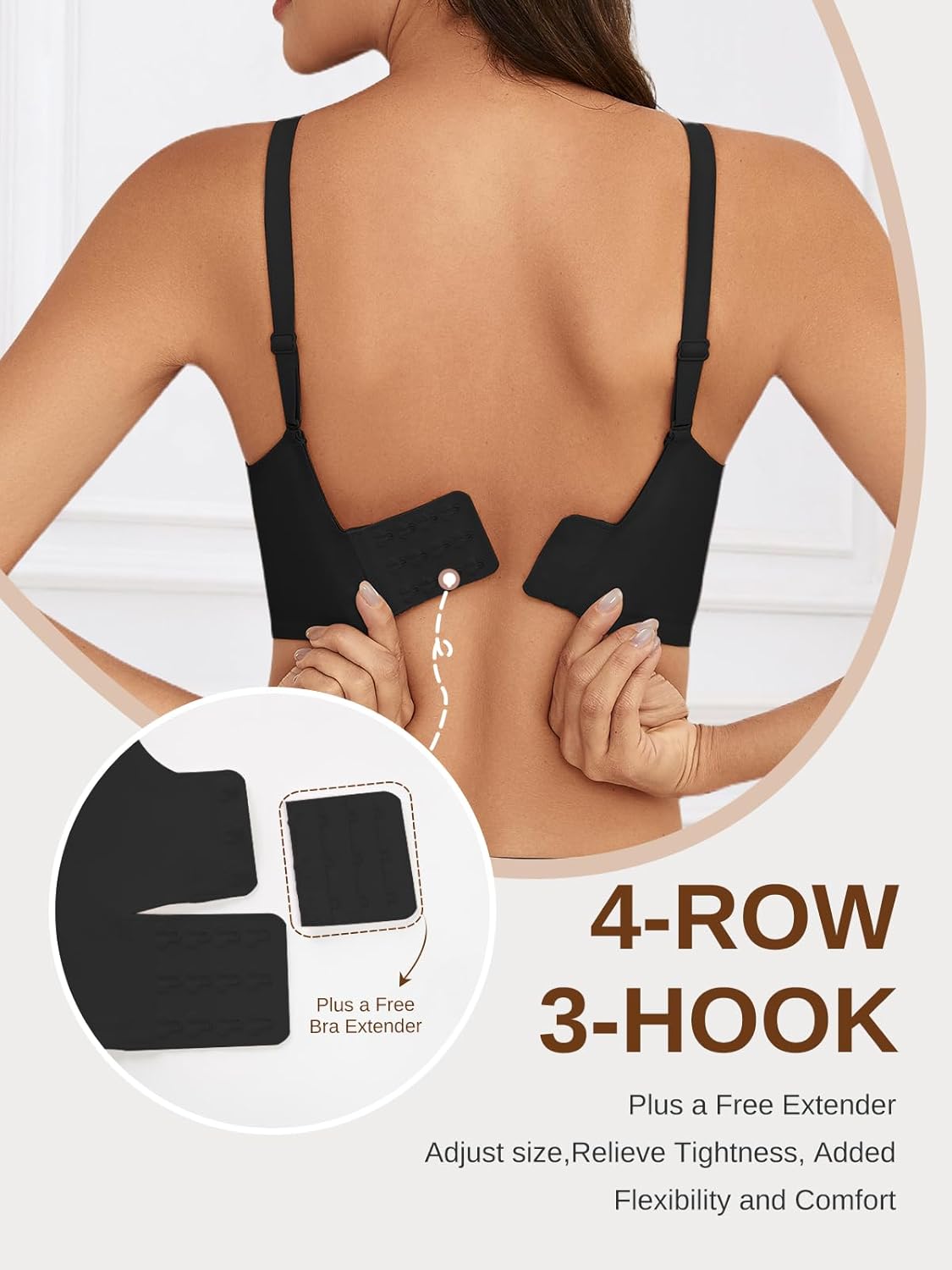 Womens Wireless Bras Comfort Push Up Bra No Underwire Bra Full Supportive Bralette Everyday Plunge Seamless Tshirt Bras - Image 4
