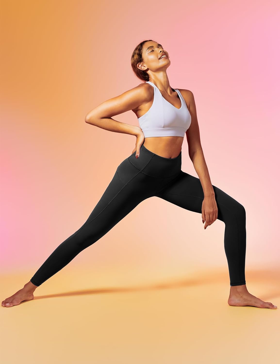 IUGA Leggings with Pockets for Women High Waisted Yoga Pants Women Tummy Control Workout Compression Running Leggings - Image 2