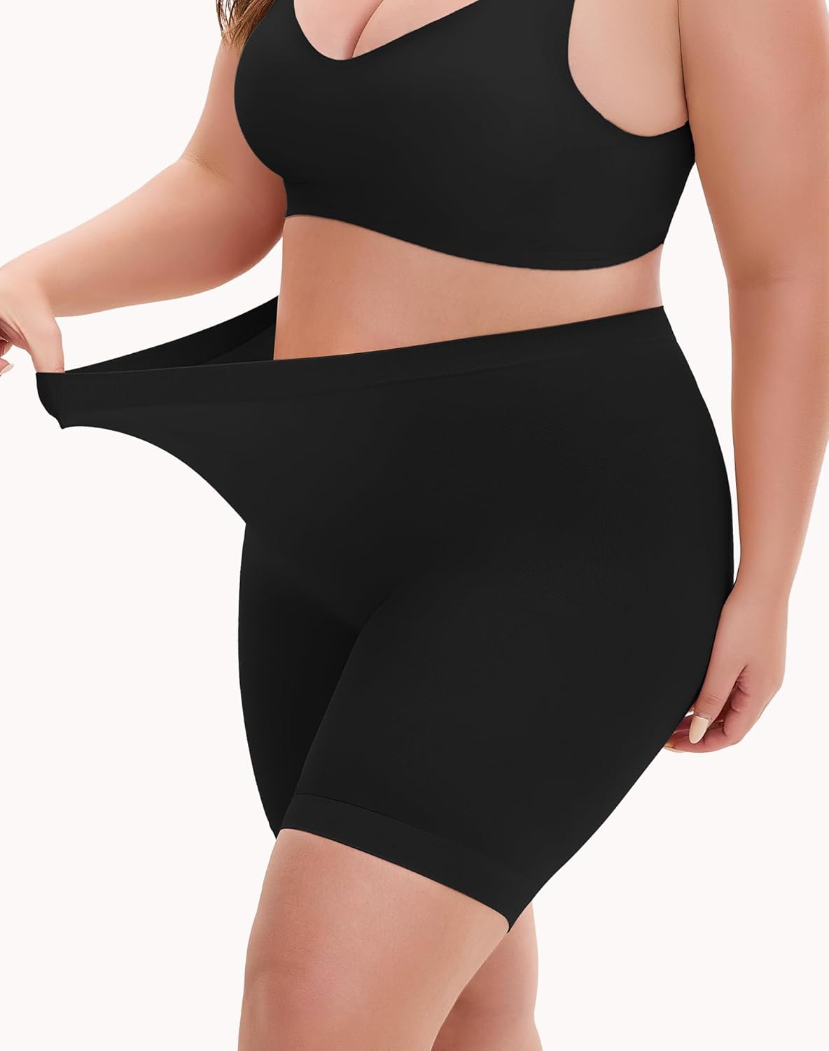 INNERSY Plus Size Womens XL-5XL Slip Shorts for Under Dresses Anti-Chafing Smooth Summer Shorts 3-Pack - Image 2