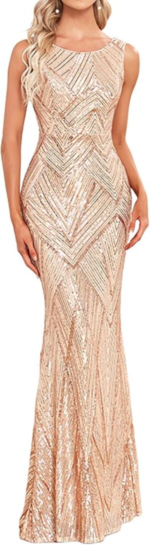 Glitter Formal Dresses Long Evening...