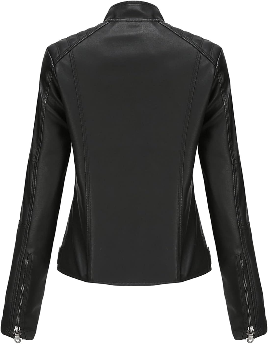 DEAR MODEL Faux Leather Jacket Women Bomber Jacket Women's Belted Motorcycle Jacket - Image 6