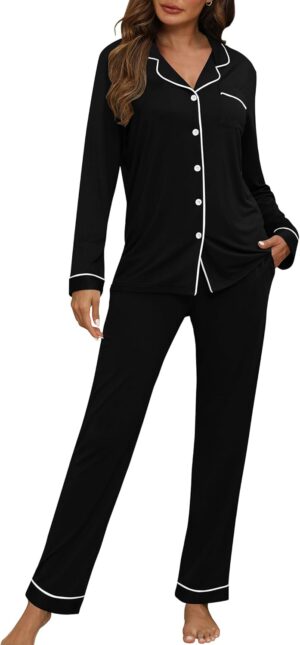 HNG Women Pajama Set Long Sleeve Sl...