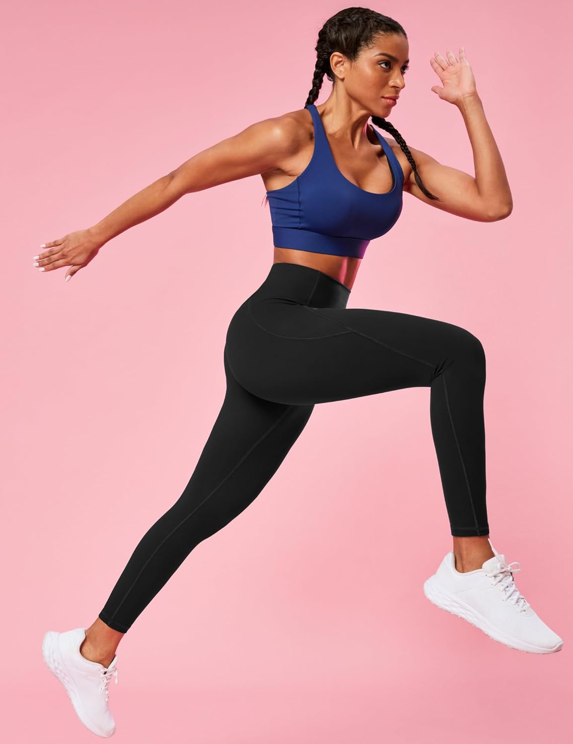 Ewedoos Compression Leggings for Women Tummy Control Leggings with Pockets Workout High Waisted No Front Seam Yoga Pants Gym - Image 2