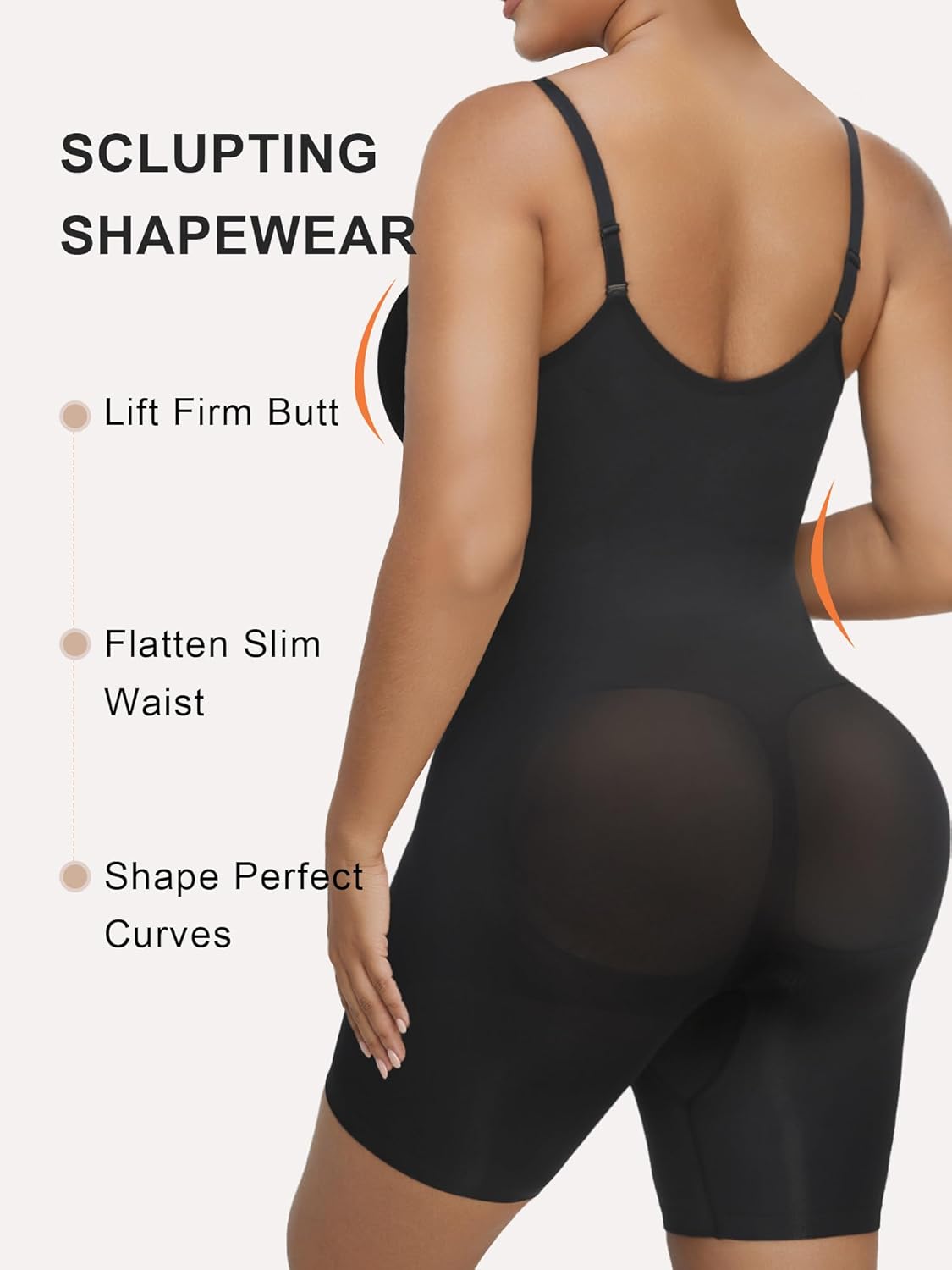SHAPERX Women's Shapewear Bodysuit Tummy Control Seamless Zip-Up Body Shaper Waist Defining Silhouette - Image 2