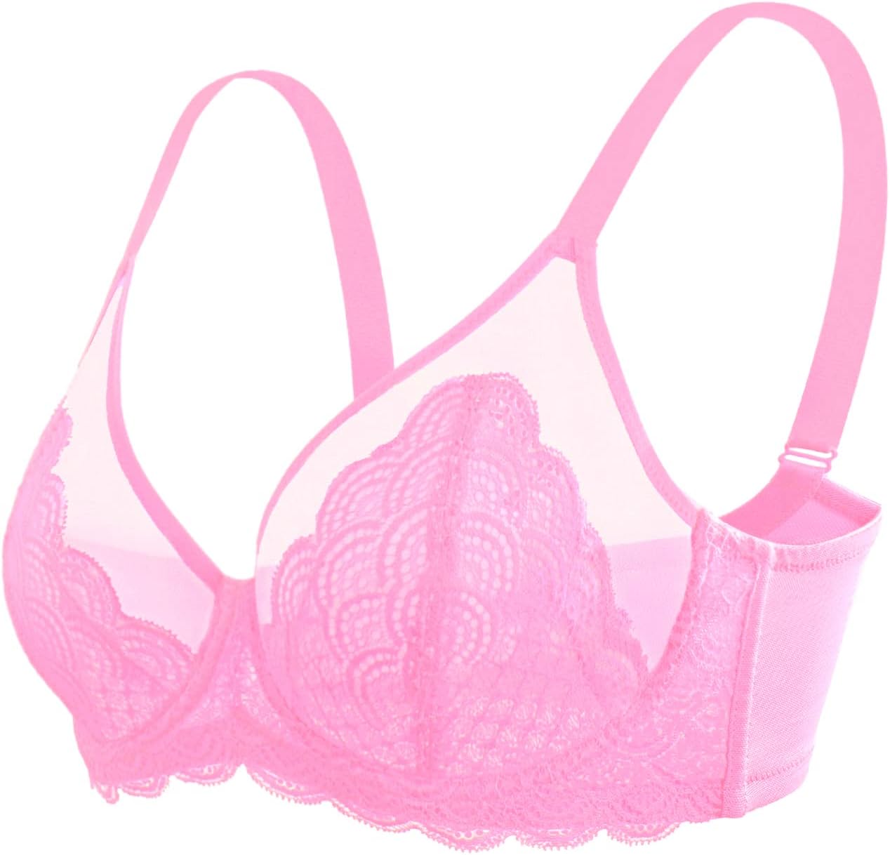 HSIA Minimizer Bras for Women Large Bust Full Coverage Lace Plus Size Bra - Mermaid Scales - Image 5