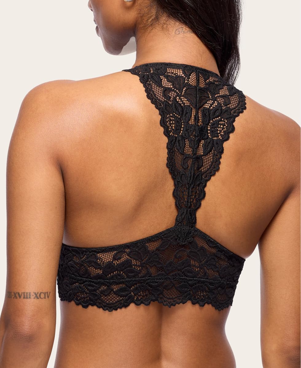 Mia Lace Bralette for Women, Unpadded and Unlined Wireless Bra, Perfect Racerback Everyday Lingerie - Image 2