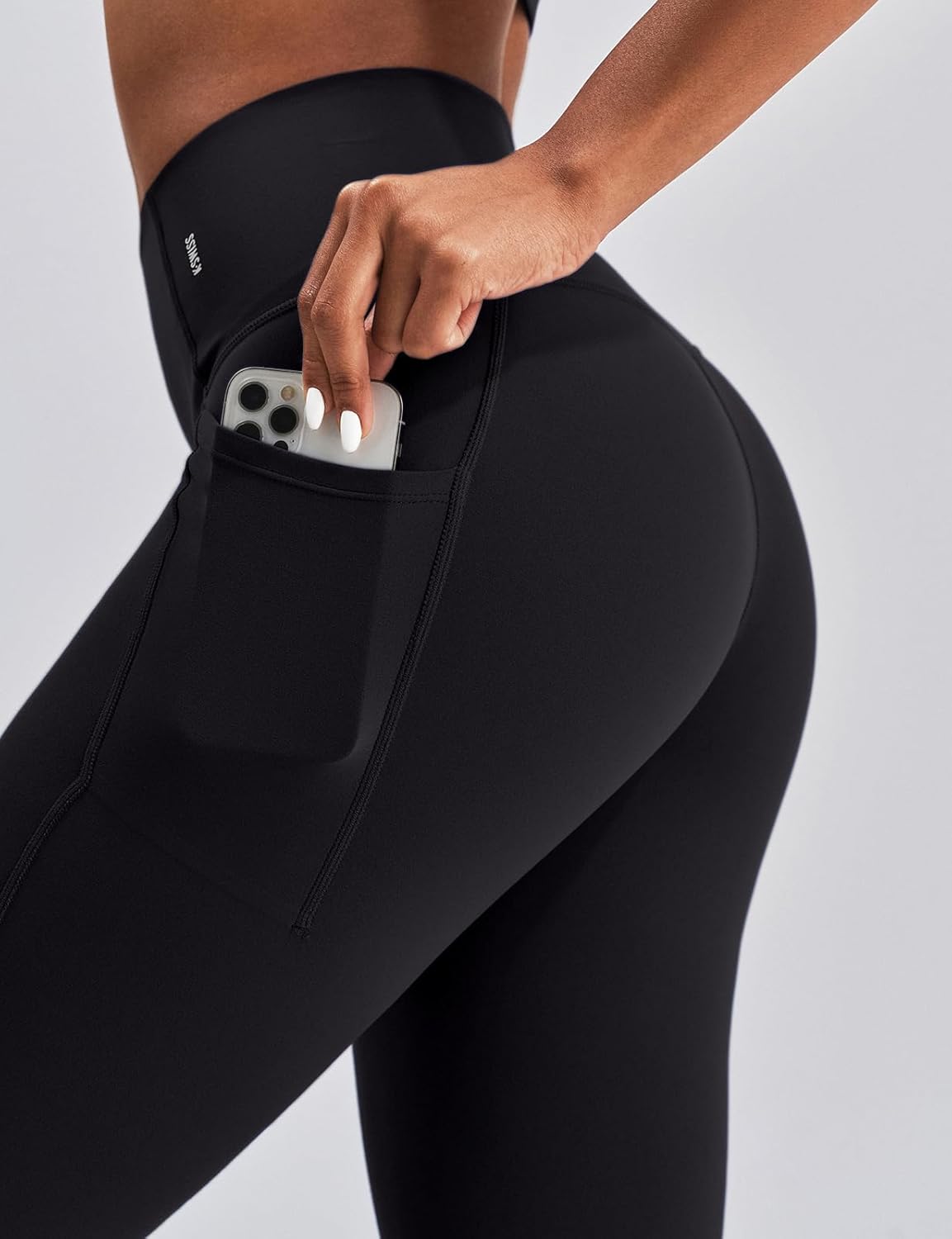 K-Swiss Leggings for Women - Soft Stretchy High Waist 25" with Pockets Lounge Yoga Pants Workout Athletic Casual - Image 4