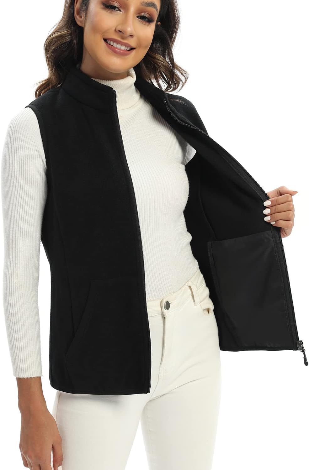 Xeoxarel Women's Fleece Vest with 6 Pockets (XS-2XL) - Image 4
