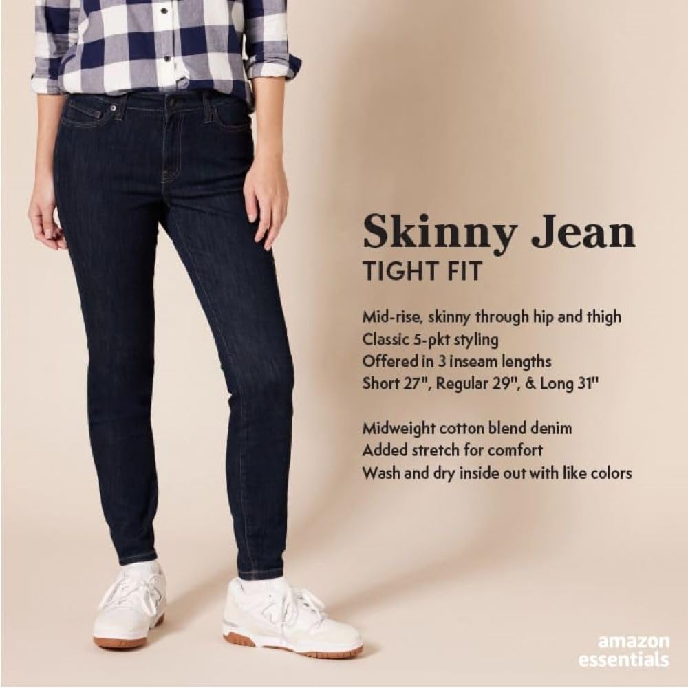 Amazon Essentials Women's Mid-Rise Stretchy Skinny Jeans - Image 2