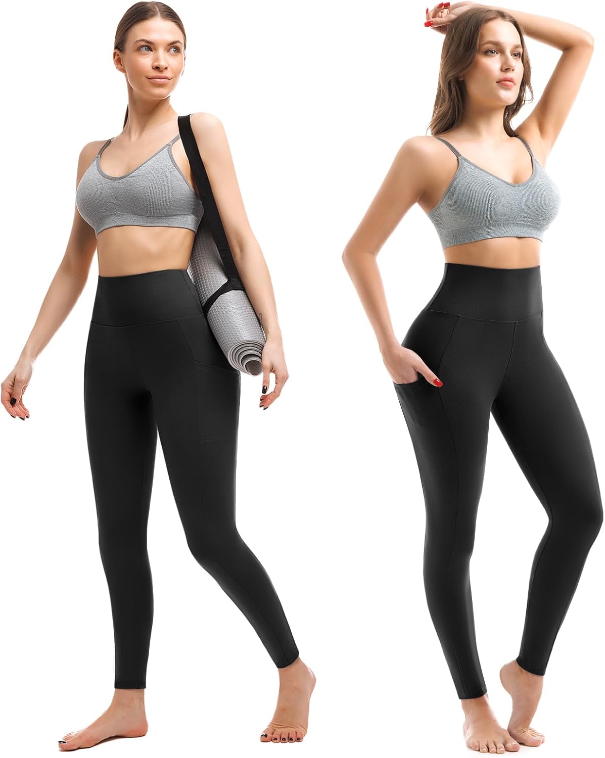 Walifrey Leggings with Pockets for Women, High Waisted Buttery Soft Womens Leggings for Gym Yoga Workout - Image 2