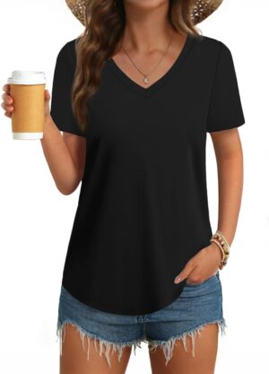 GKBK Womens T Shirts V Neck Short S...