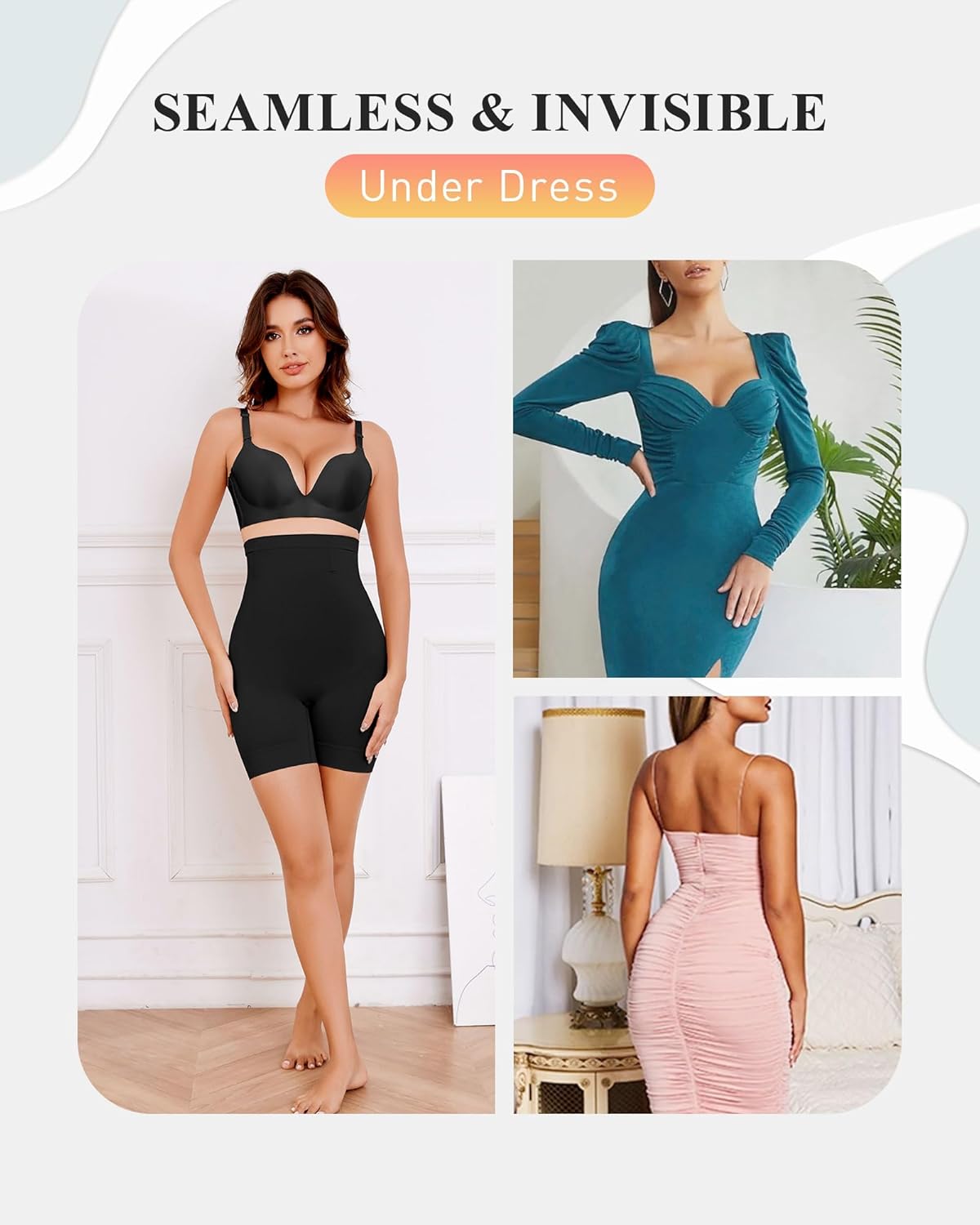 BESTENA Shapewear Shorts, High Waisted Shapewear for Women Tummy Control, Seamless Body Shaper Shorts Thigh Slimmer - Image 5