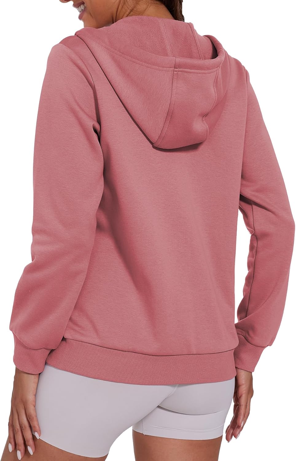 SMENG Womens Zip Up Hoodies Long Sleeve Fit Hooded Sweatshirts Fleece Lined 2026 Casual Lightweight Jacket - Image 5