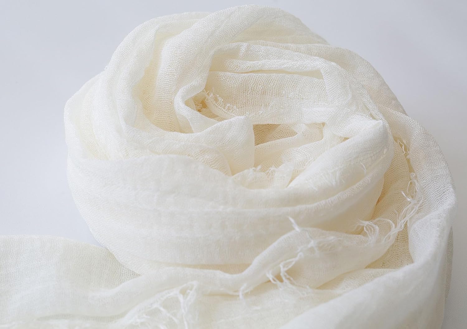 Cotton Linen Long Scarf for Women Lightweight Hijab Shawl Vintage Summer Travel Scarf with Edge 71 * 35in - Image 2