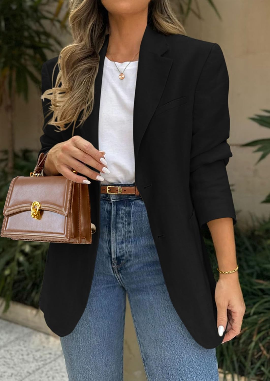 PRETTYGARDEN 2026 Blazers for Women Business Casual Long Sleeve Lapel Open Front Suit Jacket Work Blazer with Pockets - Image 3
