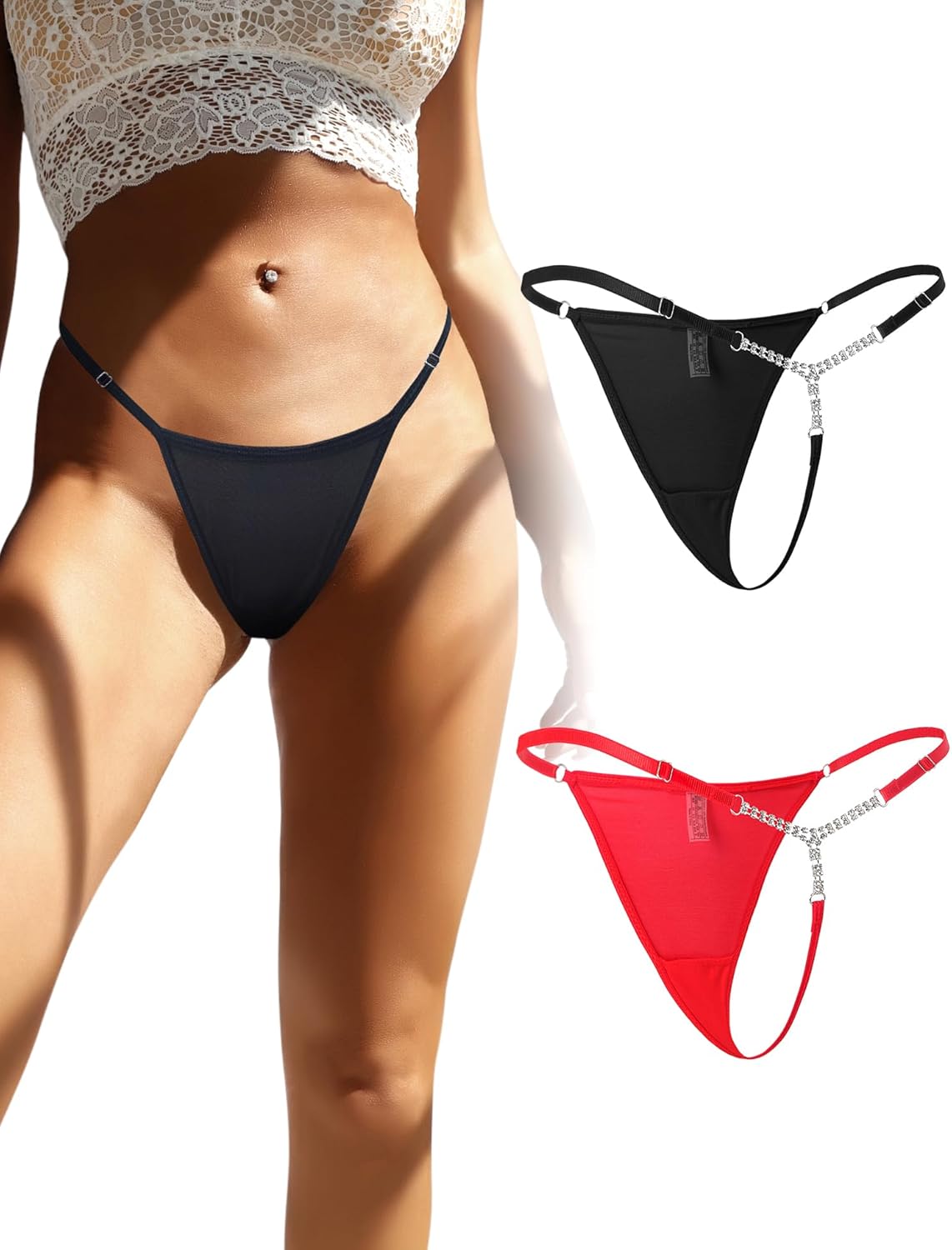 ohyeah G String Thongs for Women T-back Tangas Low Rise Underwear Plus Size Panties Micro Cheeky Panties XS-4XL