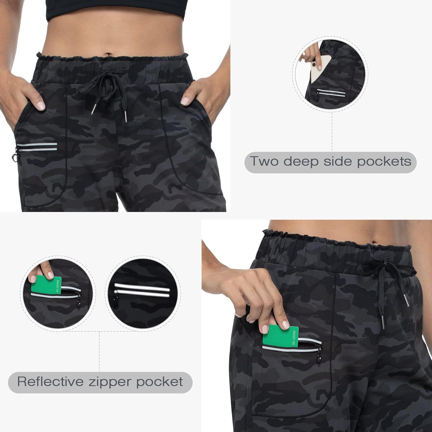 Haowind Joggers for Women with Pockets Elastic Waist Workout Sport Gym Pants Comfy Lounge Yoga Running Pants - Image 7