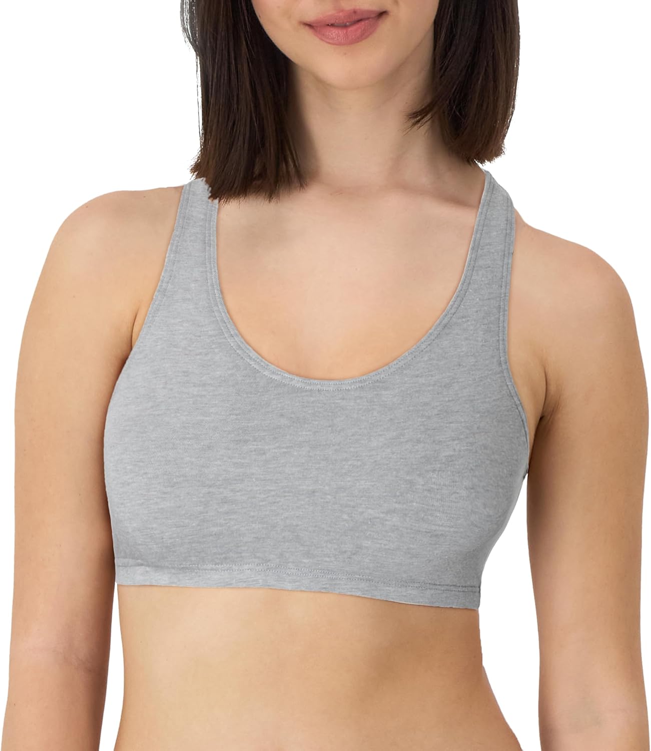 Hanes Women's Racerback Cotton T-Back Bralette (3 Pack) - Image 2