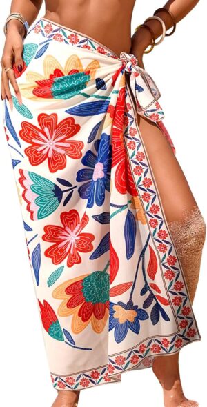 Herseas Women Sheer Sarong High Sli...