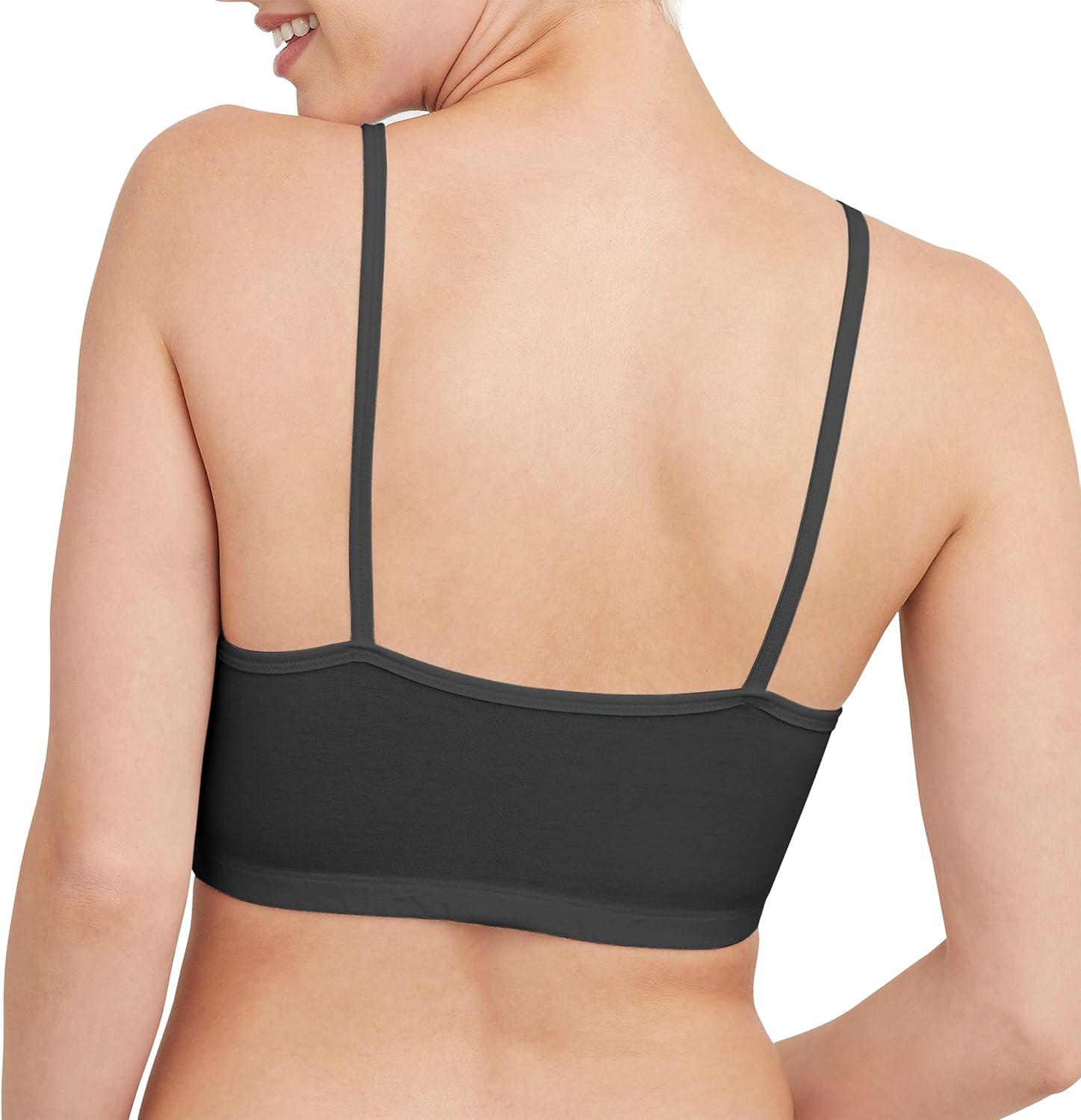 Hanes Women's String Bralette Pack, 3-Pack, Cotton Sports Bralette Bras for Women, Solid or Assorted Wireless Bras - Image 3