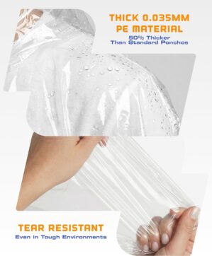 Hagon PRO Disposable Rain Ponchos f...