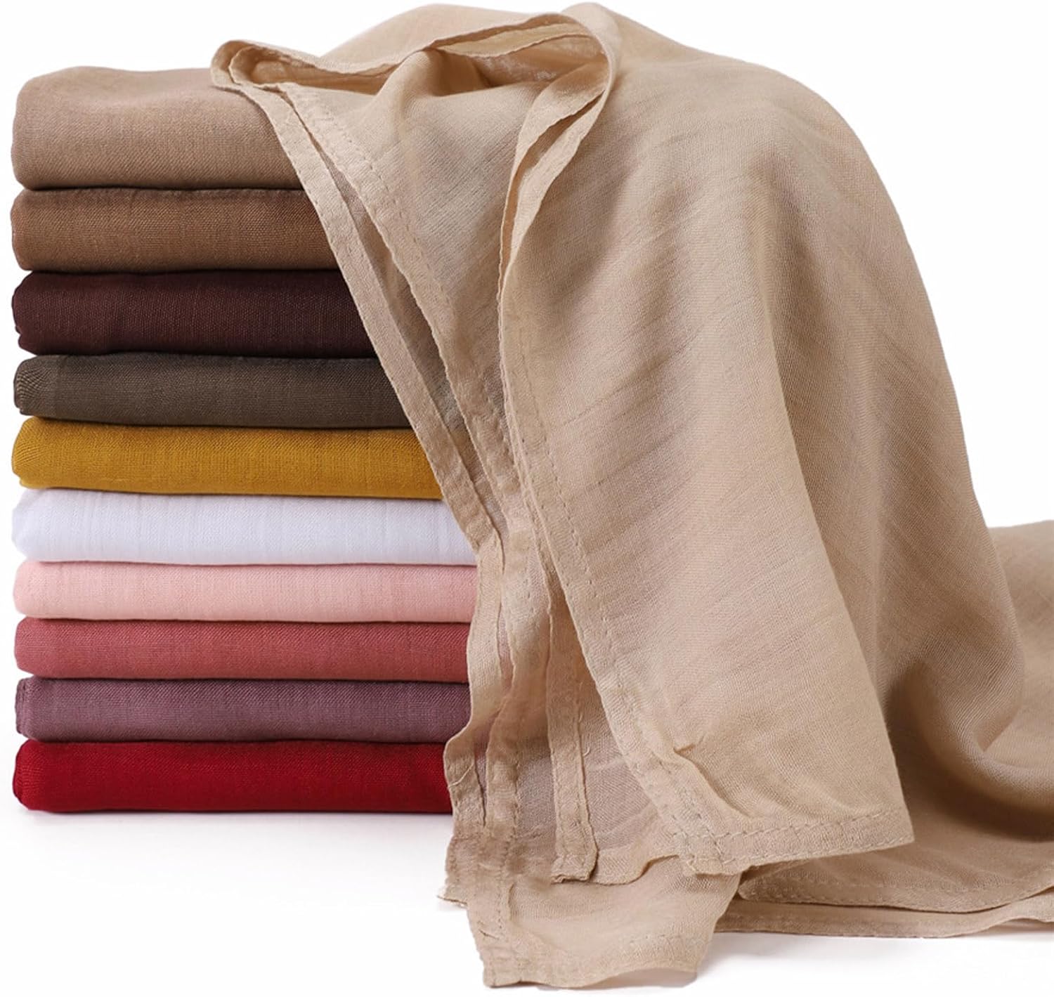 Viscose Hijab Scarf for Women Muslim Cotton Jersey Hijab Fashion Long Scarf Shawls - Image 4