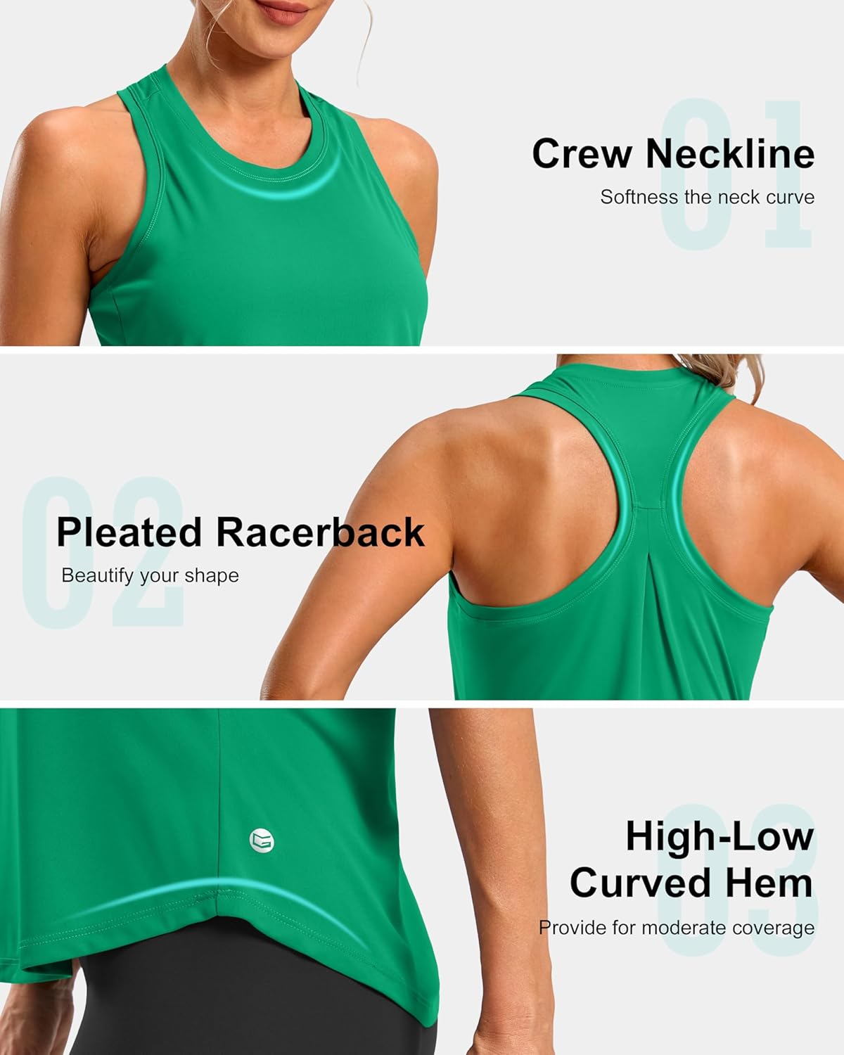 G Gradual Women's Workout Tank Tops Racerback Athletic Yoga Tops Loose Fit Sleeveless Running Gym Sports Shirts for Women - Image 5