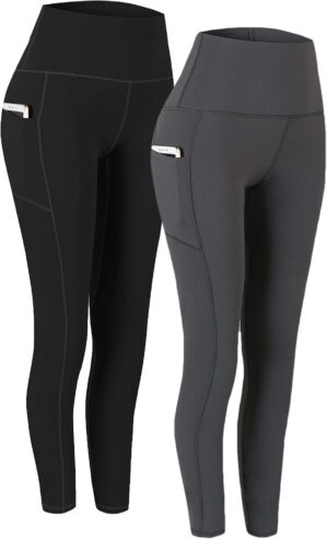 Fengbay 2 Pack High Waist Yoga Pant...