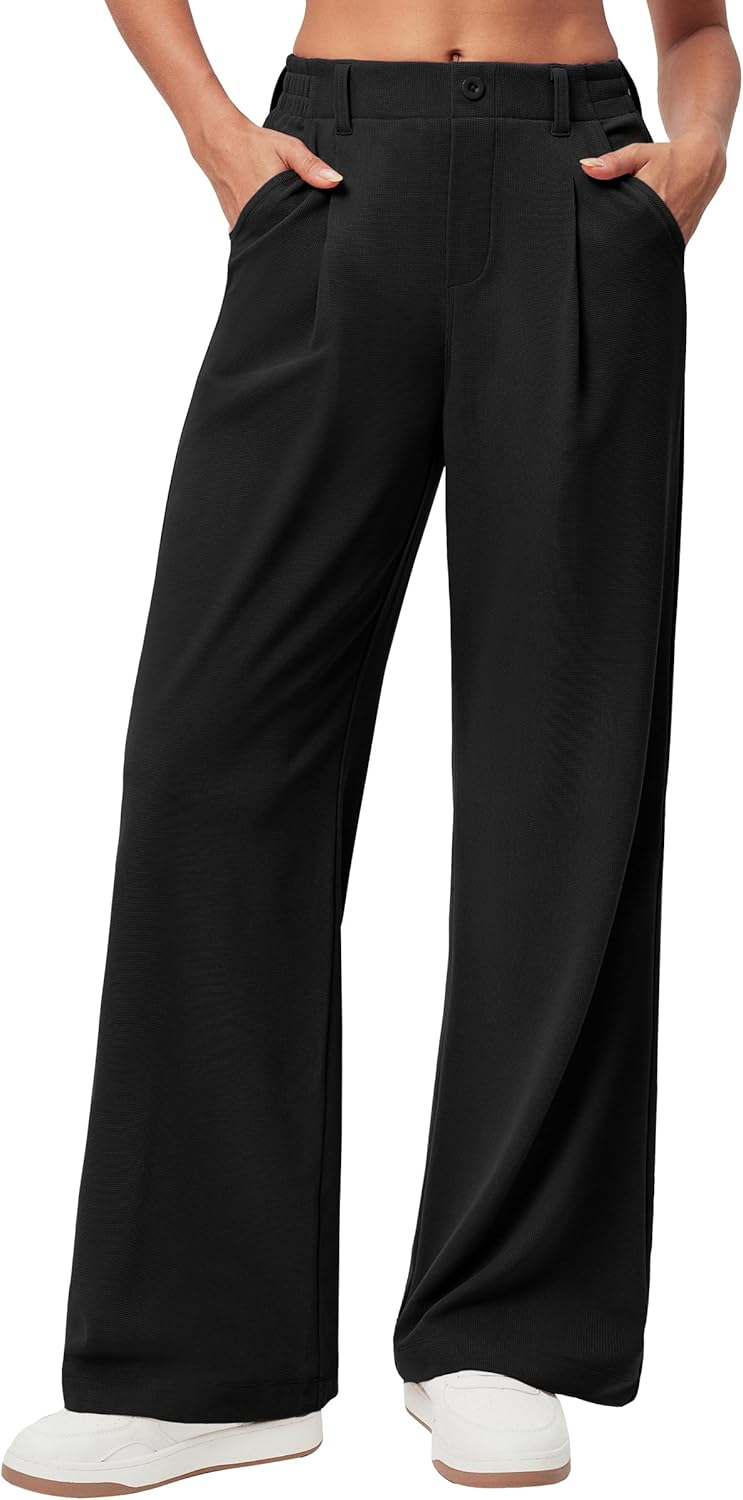 Ewedoos Wide Leg Pants Woman Stretchy Work Dress Pants Women Trendy 2026 Business Casual Outfits Comfort Fit Slacks Trousers
