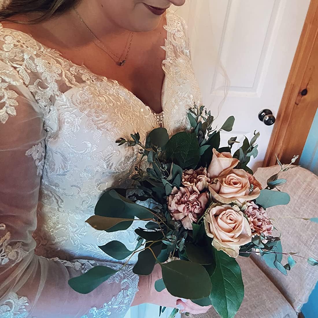 Findlovewedding Wedding Dresses for Bride with Lace Appliques Chiffon A Line Women Dress Long Sleeves Beach Bride Dress - Image 8