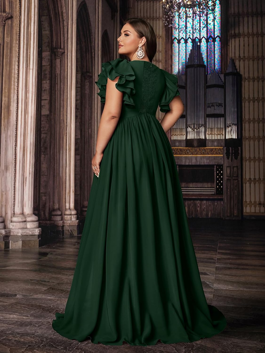 Women's Plus Size Bridesmaid Dresses Chiffon Wedding Guest Summer Maxi Dress Elegant Prom Evening Party Cocktail Gown - Image 2