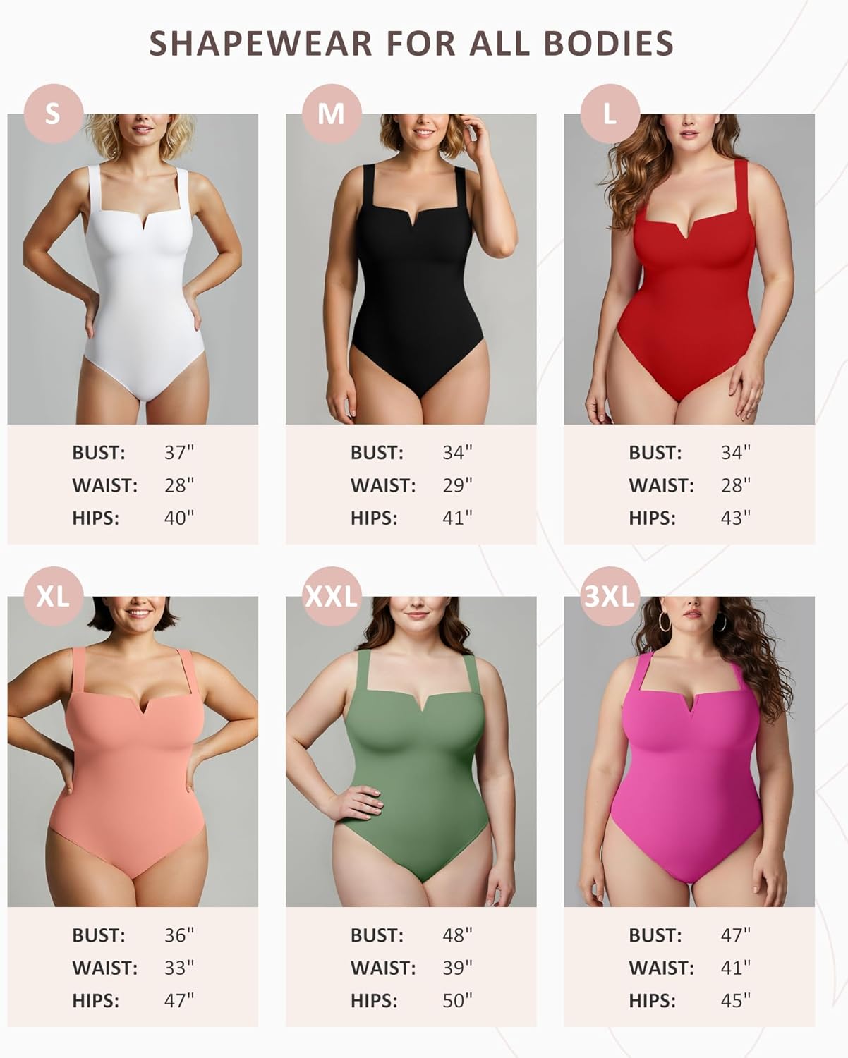 FeelinGirl Square Neck Shapewear Bodysuit for Women Sleeveless Tummy Control Slimming Bodysuit Going Out Tank Tops - Image 6