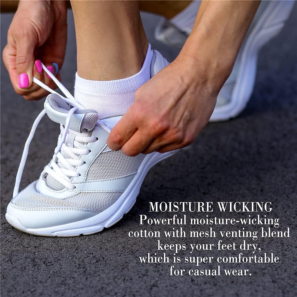 CHARKING 8 Pairs Ankle Socks for Women - Non Slip Cotton No Show Low Cut Casual Socks - Image 3