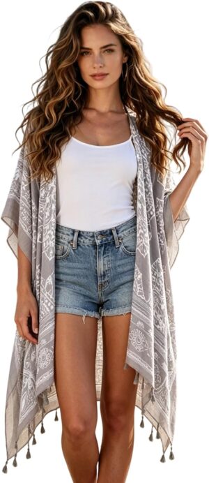 Breezy Lane Women’s Kimono Ca...