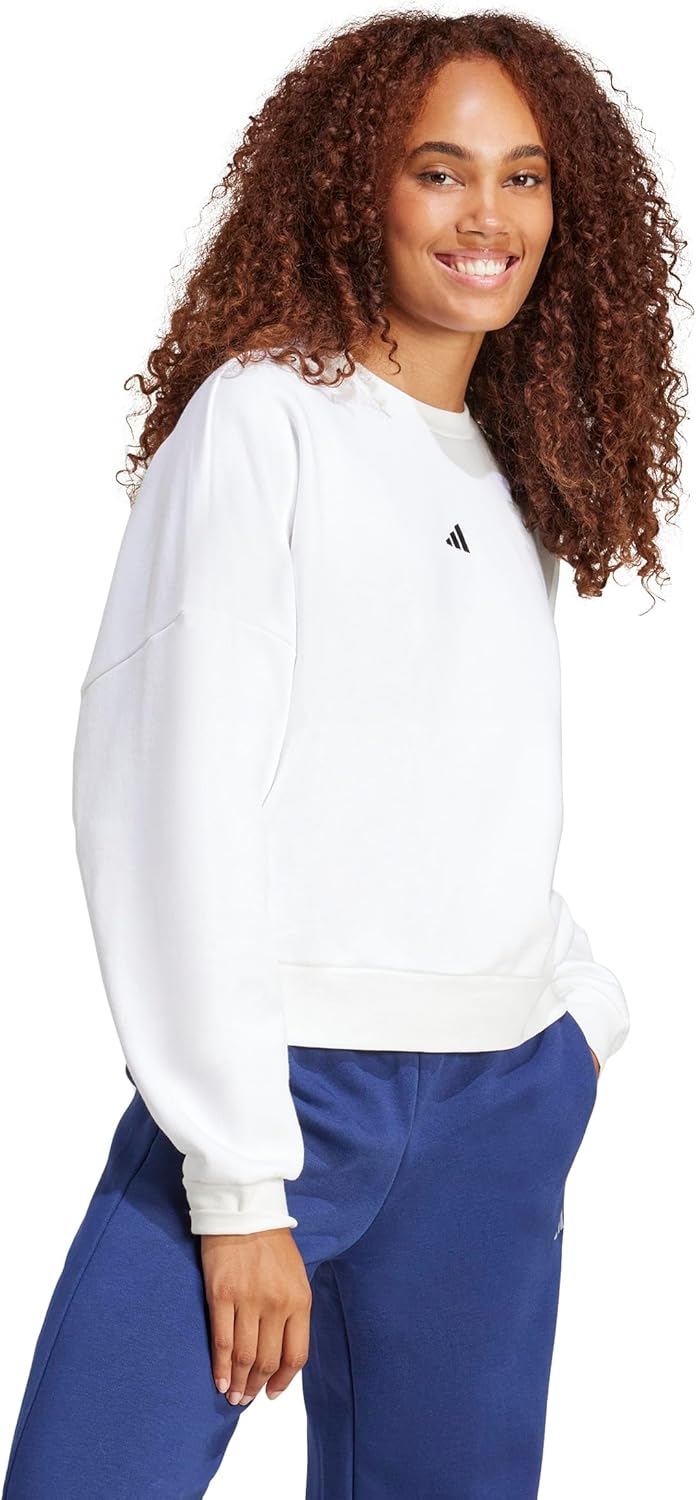adidas Women’s Essentials Small Logo Feel Cozy Sweatshirt - Image 2