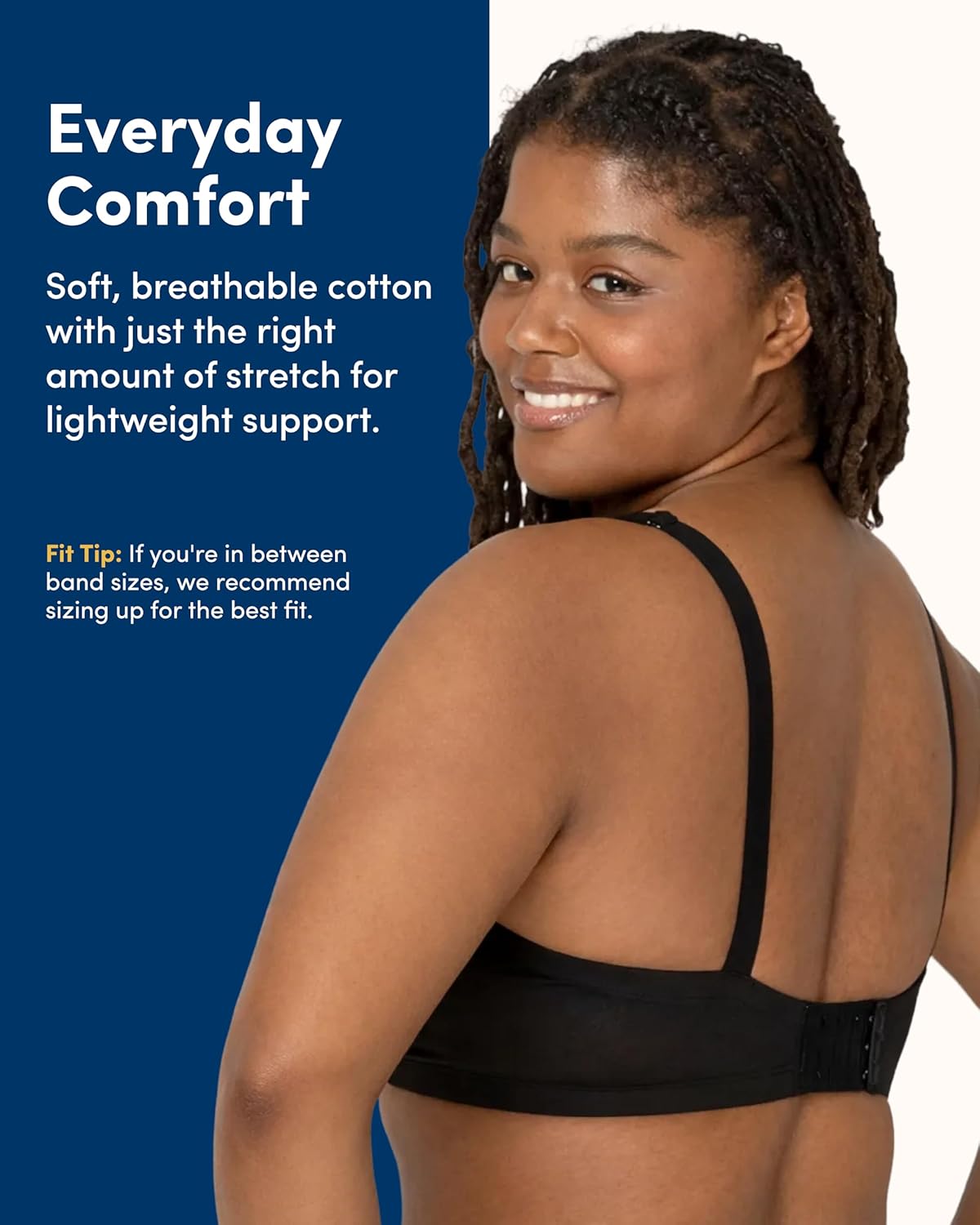 Fruit of the Loom Women's Smooth Cotton T-Shirt Bra - Ultra-Soft, Flexible, and Invisible Under Tees - Image 5