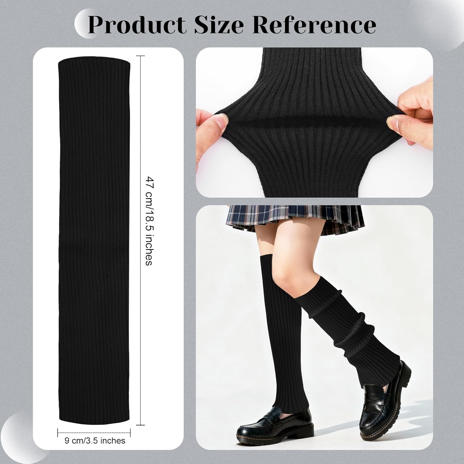 Junely Leg Warmers Kawaii Leg Warmer Cute Legwarmers for Women Japanese Socks 80s Emo Goth Gyaru Accessories - Image 5