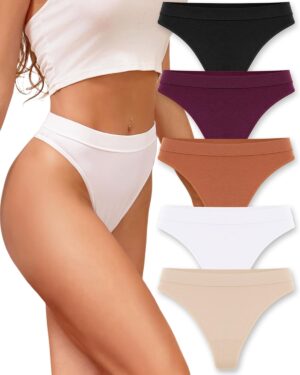 High Waisted Thong for Women Pantie...