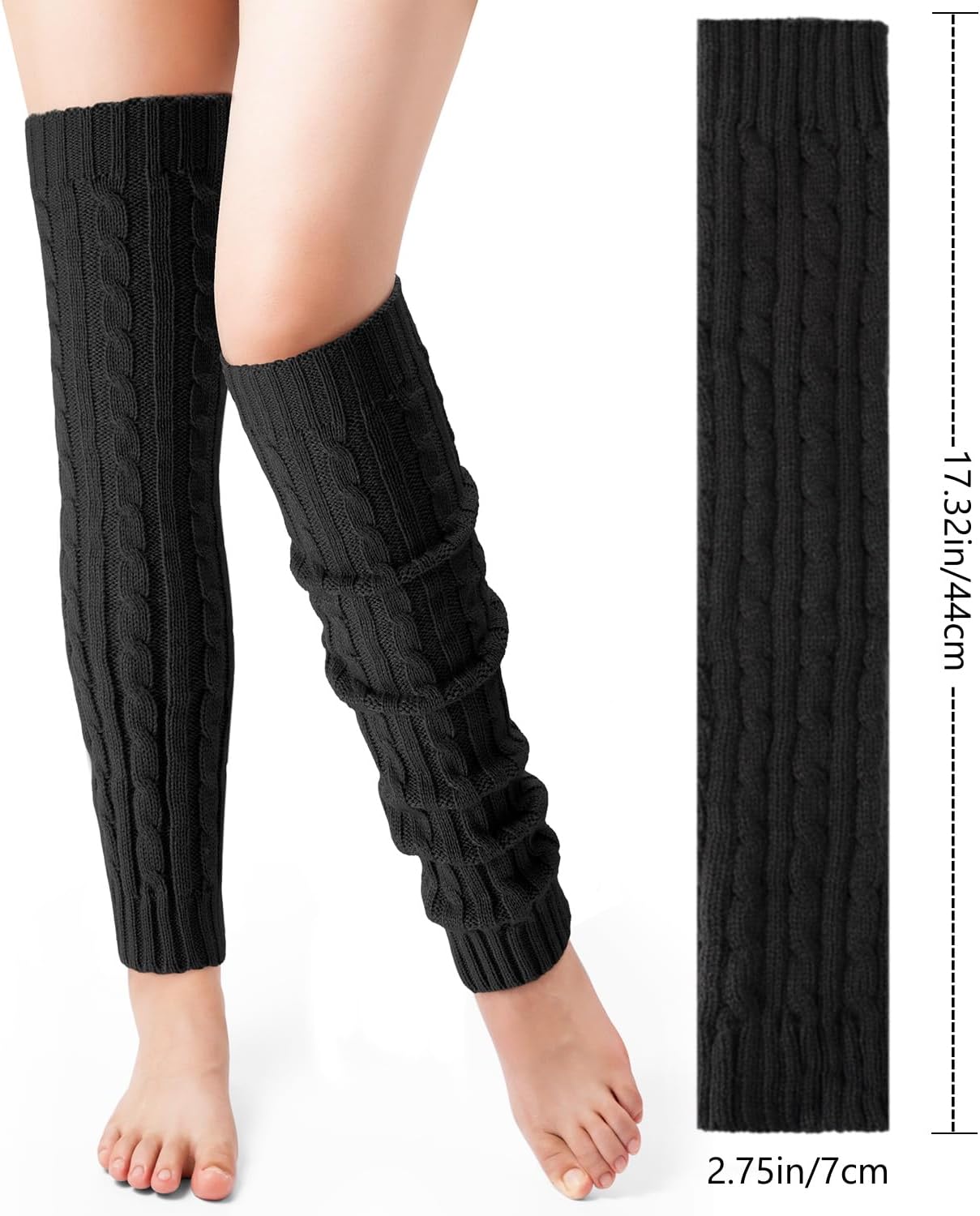 Pleneal Leg Warmers for Women - 1/2/3 Pairs Fashion Cable Knit Warm Leg Warmers 80s Accessories for Party Sports Yoga - Image 3