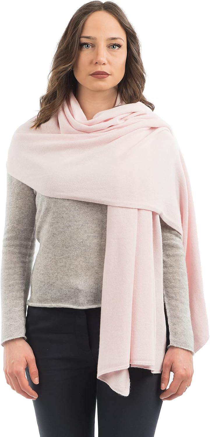 Dalle Piane Cashmere Women's Wool Cashmere Blend Stole - Soft Italian Shawl Wrap for Wedding and Evening - Made in Italy