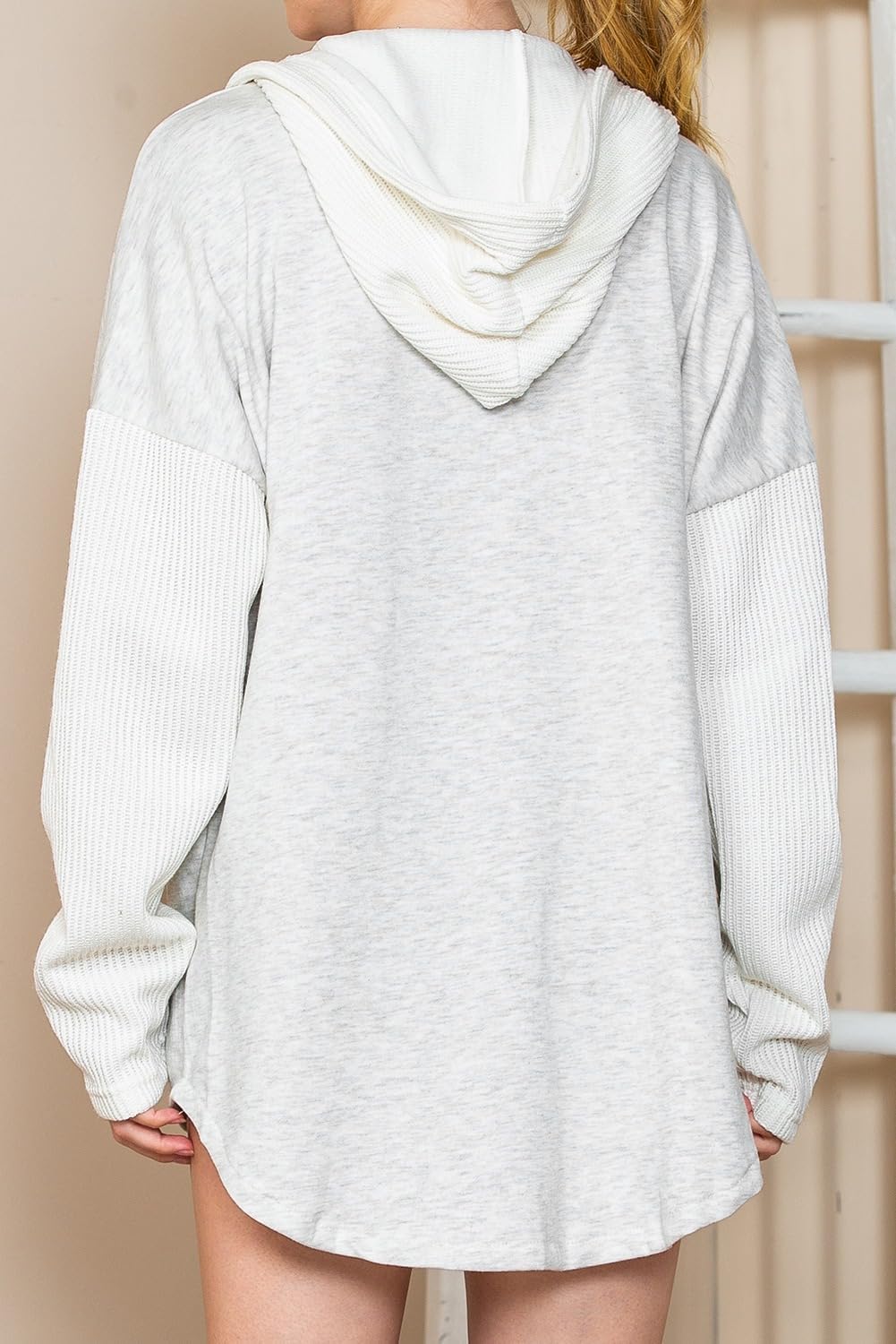 SHEWIN Women Oversized Hooded Sweatshirt Loose Fit Casual Button Hoodies with Pocket 2026 - Image 6