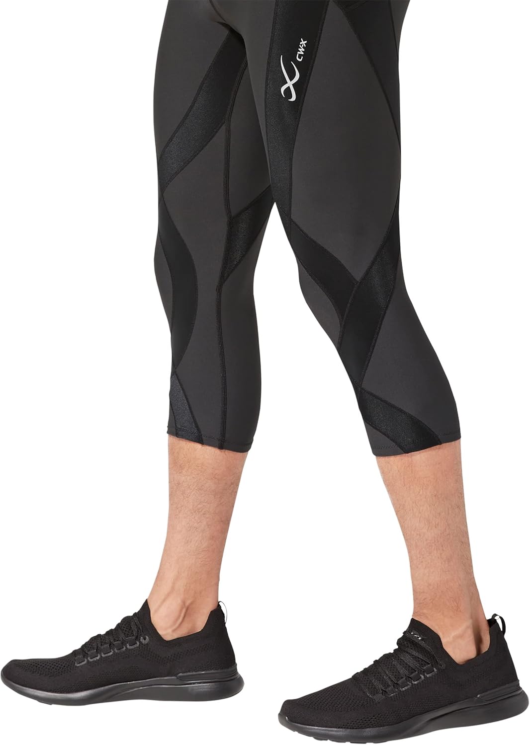 CW-X Men's Endurance Generator Insulator Joint and Muscle Support 3/4 Compression Tight, Base Layer Capri Pants for Skiing - Image 3