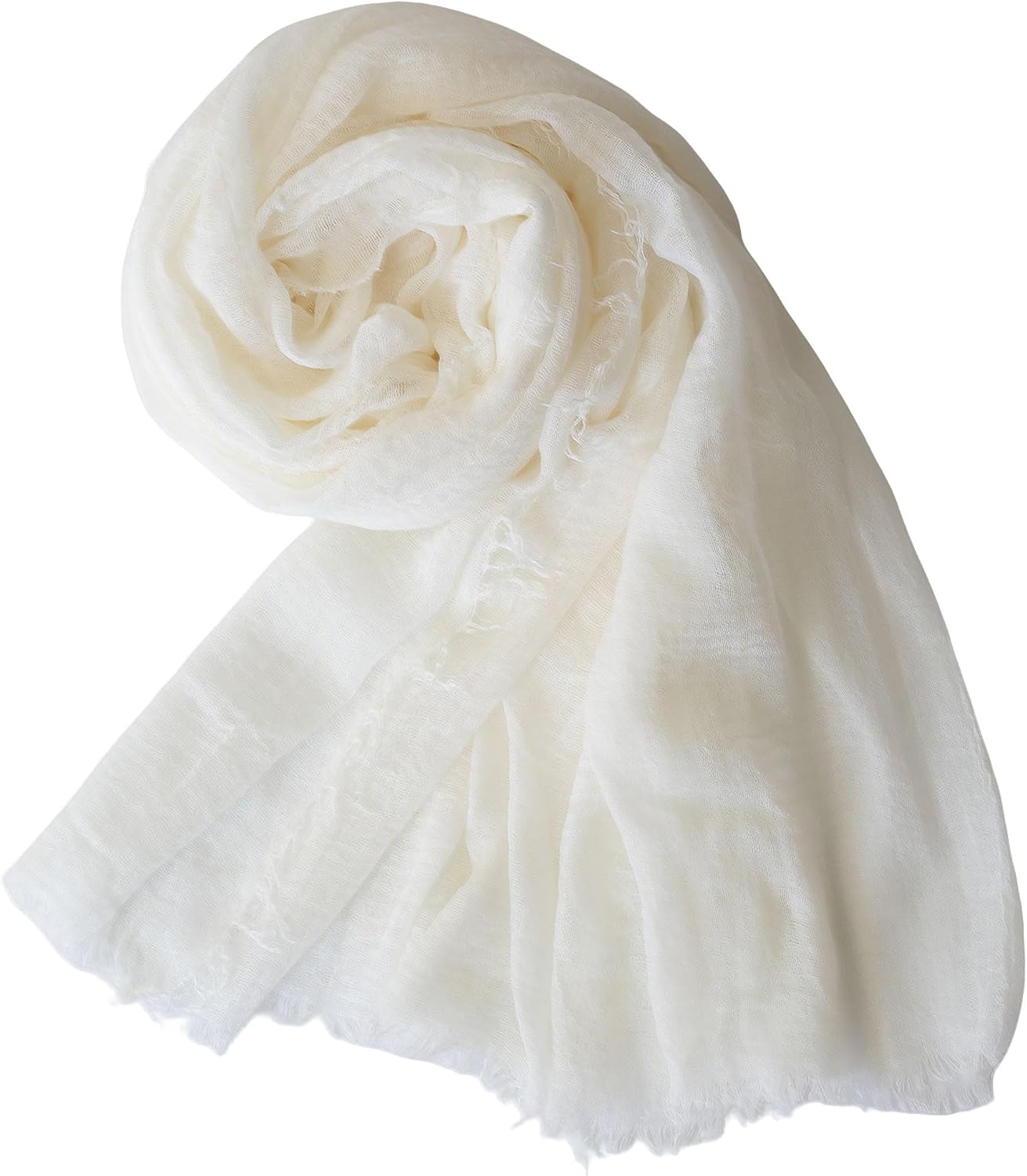 Cotton Linen Long Scarf for Women Lightweight Hijab Shawl Vintage Summer Travel Scarf with Edge 71 * 35in - Image 6