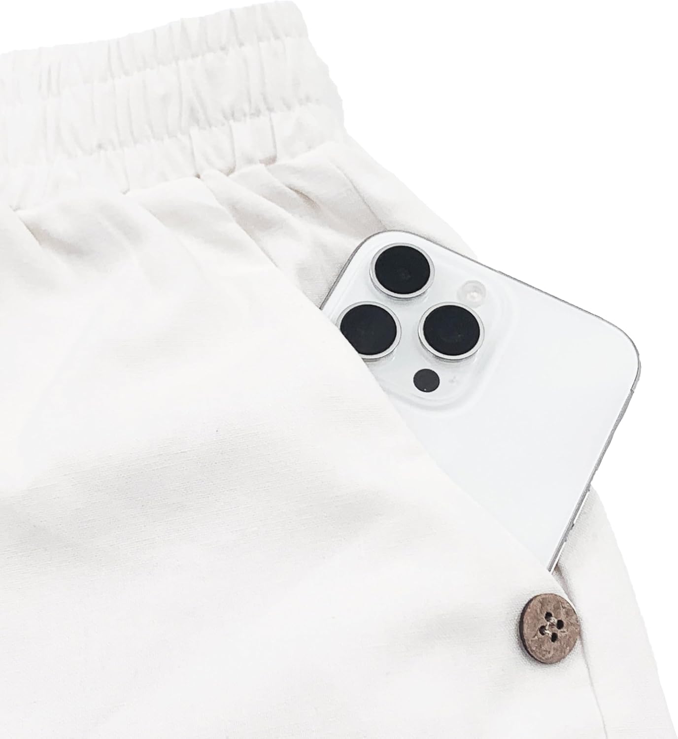 LOVESHOOT Women Linen Pants Summer 2026 High Waist Comfy Gauze Slacks Lightweight Casual Loose Trousers with Pockets - Image 4