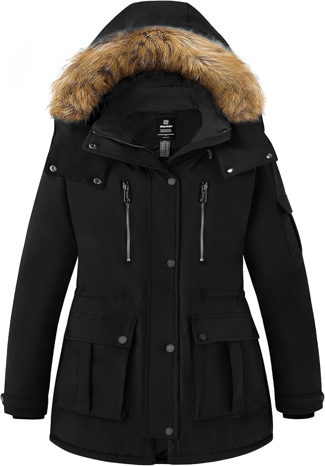 wantdo Plus Size Winter Coats for Women Parka Overcoat Warm Winter Jacket with Hood
