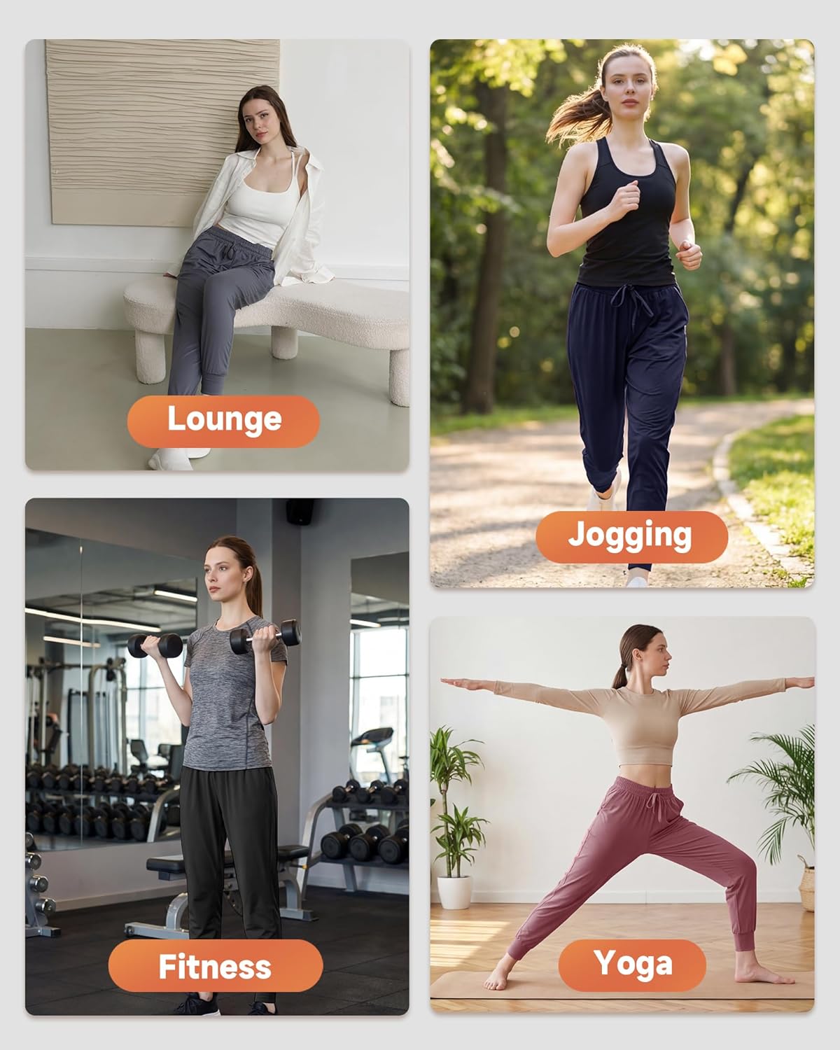 GAYHAY Joggers for Women with Pockets - Womens Sweatpants Lightweight Yoga Lounge Pants for Athletic Workout Gym Running - Image 6
