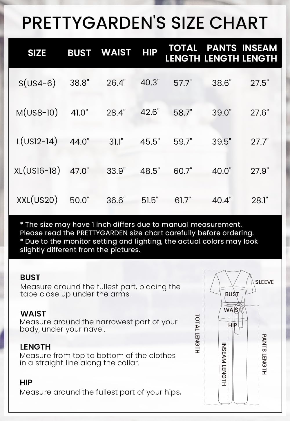 PRETTYGARDEN Women's One Piece Jumpsuits Dressy Casual Summer Short Sleeve Wrap V Neck Wide Leg Pants Romper Spring Clothes - Image 6