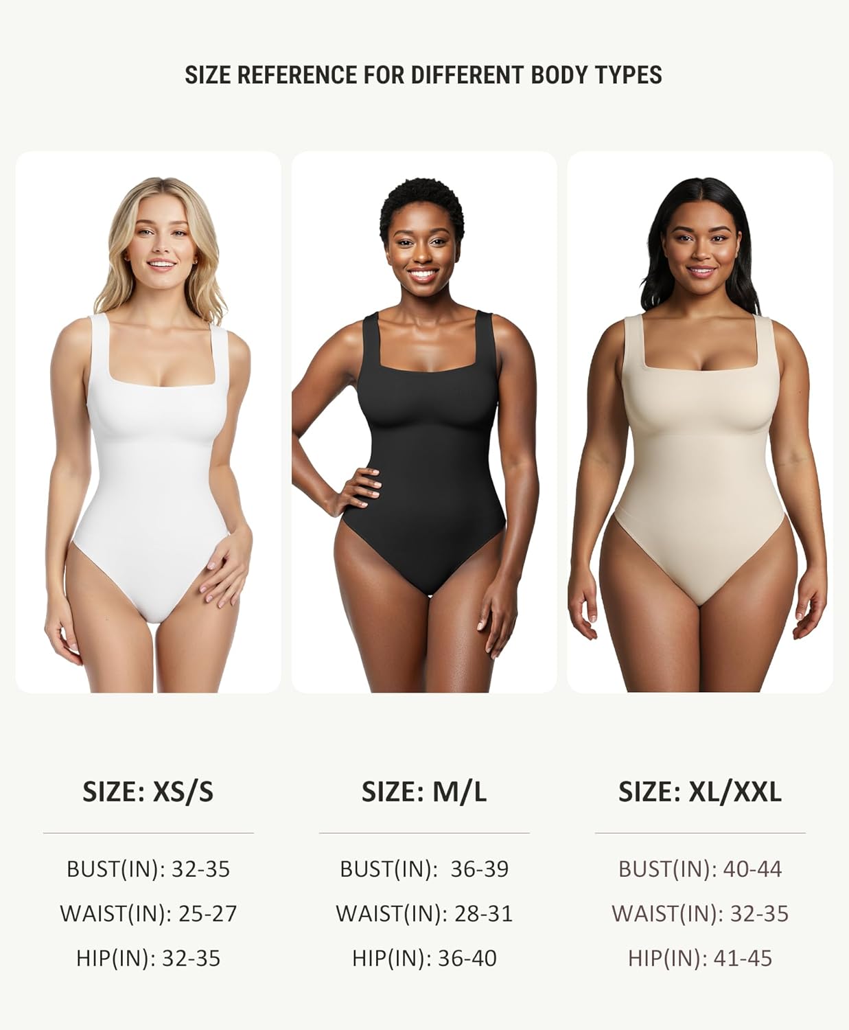 FeelinGirl Bodysuits for Women Seamless Square Neck Tummy Control Compression Thong Shapewear Bodysuit Tank Tops Bodysuit - Image 6