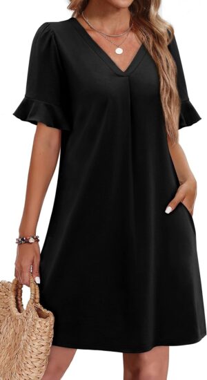 OFEEFAN Summer Dresses for Women Ru...