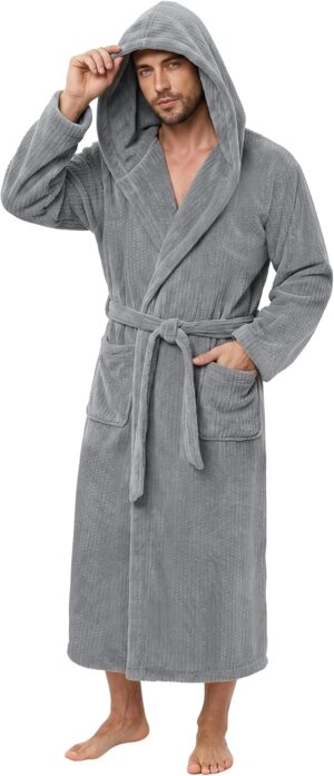 PJGGZ Men’s Bathrobes with Ho...